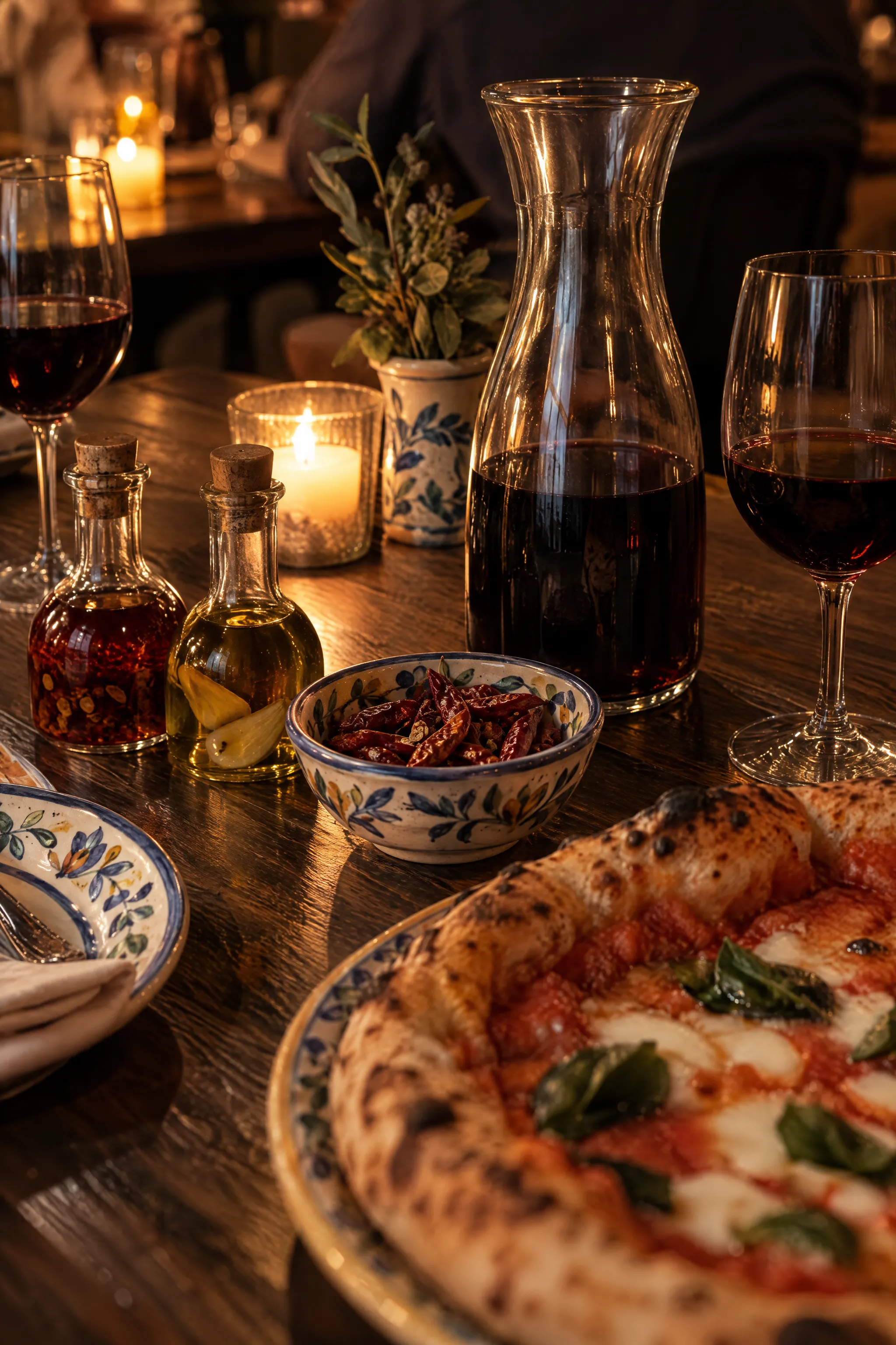 Olivenöl, Chili, Vino